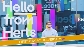 First day at University  University of Hertfordshire🇬🇧 Campus Tour😍  Sep Intake 202425 UTW [upl. by Aiciled]