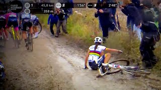 MUDDY CARNAGE in ATROCIOUS Cobbled Conditions at ParisRoubaix Femmes 2021 [upl. by Matti970]