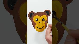 Monkey Acrylic Painting for Kids shortsvideo painting art shorts [upl. by Rubio]