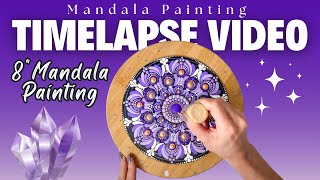 8quot Dot Art Mandala Painting for Beginners  Tutorial Timelapse  Thoughtful Dots [upl. by Aramal]