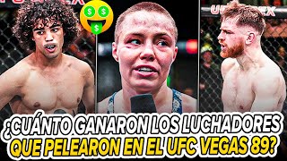 Salarios amp Bonificaciones del UFC Vegas 89💰💰💰  ¿Cuánto ganó NAMAJUNAS tras DERROTAR a AMANDA RIBAS [upl. by Vigen490]