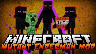 UPDATES Minecraft Mutant Enderman Mod  Mob from the Mutant Creatures Mod [upl. by Elahcim358]