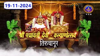 Sri Padmavathi Ammavari  Kalyanotsavam  Tiruchanoor  19112024  SVBC4 Hindi  SVBC TTD [upl. by Nerraw]