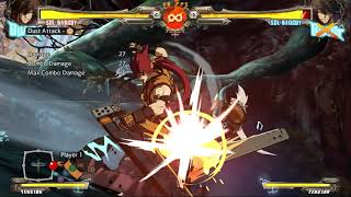 Guilty Gear Xrd Rev2  Sol combos  5D6 corner routes [upl. by Ahsinom73]