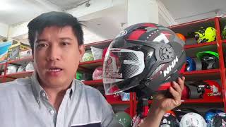 Helm NHK Gladiator indy black red dof XL dibeli agan ilham jawa tengah ty yah 😀🙏 [upl. by Llerraj428]