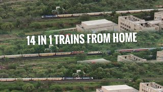 14 In 1 Trains Captured From Home At Hadapsar Towards Daund amp Pune  Amanora Park  Indian Railways [upl. by Kalagher344]