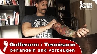 Tennisarm Golferarm  Übungen zur schnellen Behandlung Pt1 [upl. by Hylan519]