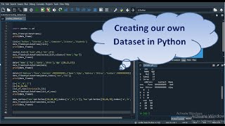 Creating our own Dataset using Pandas Library of Python  Machine Learning using Python [upl. by Alonzo10]