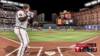 MLB The Show 24 Online Rated Orioles vs Phillies PS5 Gameplay [upl. by Petrine]