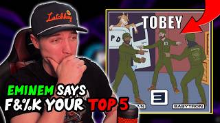 EMINEM SAYS HES THE 1 GOAT  Syllable Holic Reacts to Eminem  Tobey feat Big Sean amp Babytron [upl. by Suidaht]