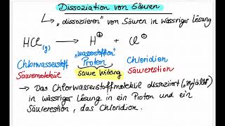 Dissoziation von Säuren [upl. by Eamon]