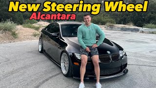 BMW M3 ALCANTARA STEERING WHEEL INSTALL Episode 6 [upl. by Anowahs]