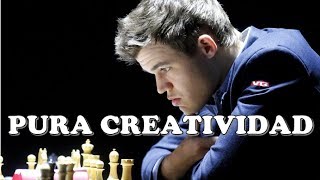 MAGNUS EL CREATIVO Carlsen vs Wojtaszek Shamkir Chess 2018 [upl. by Milka]