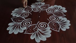 srestarangoli2135 latest easy daily kolam 5×3 Dots [upl. by Janeen]