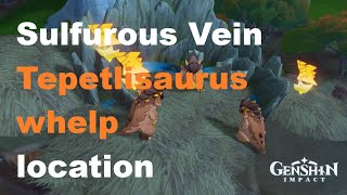 Sulfurous Vein Tepetlisaurus Whelp Location Genshin Impact Nathlan [upl. by Robbert]