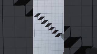 how to draw 3d stairs  3d stairs drawing viralvideo viralshorts trendingshorts stairs reels [upl. by Brucie389]