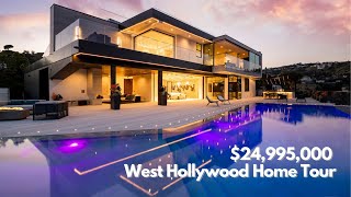 Inside a STAGGERING 25M West Hollywood Luxury Home with DTLA Views  Home Tour [upl. by Esaj]