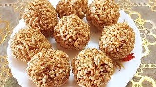 Bengali Sweet Recipe  Rice Flakes Ball Or Laddu  Poha Laddu  Chirer Naru Recipe  Chirer moa [upl. by Mellman]