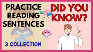 Reading Sentences Practice  Did You Know Lessons Collection  FactsTrivia [upl. by Pevzner]