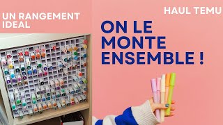 UN RANGEMENT IDEAL QUI VA BIEN MAIDER DANS LA SCRAPROOM  HAUL TEMU on le MONTE ENSEMBLE [upl. by Winnah40]