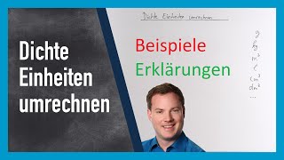 Dichte Einheiten umrechnen mit Beispielen [upl. by Enelcaj]