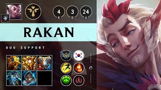 Rakan Support vs Nautilus Vision Controller  KR Challenger Patch 1421 [upl. by Galan978]