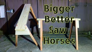 DIY Sawhorses made with NO NAILS OR SCREWS [upl. by Lahcsap475]