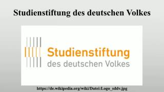 Studienstiftung des deutschen Volkes [upl. by Amlez]