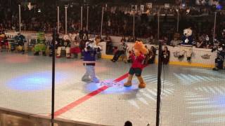 2017 NHL Mascot Showdown Nordy And Louie [upl. by Kristien]