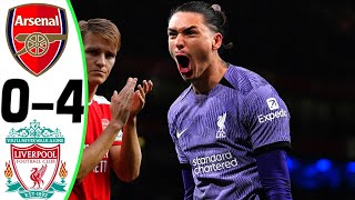 Arsenal vs Liverpool 04  All Goals and Highlights  2024 🔥 NUNEZ [upl. by Natam]