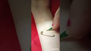 Safety pin mehandi designshortsviralshortsplzsubscribemychannel [upl. by Stoll]