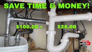 How To Remove And Replace Old Kitchen Sink Drain Pipe And Save Money [upl. by Nagoh]