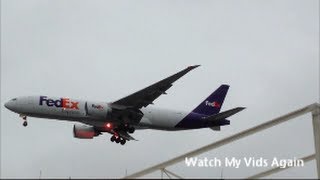 Plane Spotting Fedex Boeing 777 Landing at Indianapolis International Airport [upl. by Scibert69]