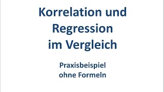 Korrelation und Regression im Vergleich [upl. by Joette912]