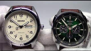 Seiko New Releases  Automatic Field and Solar Chronograph [upl. by Aciraa]