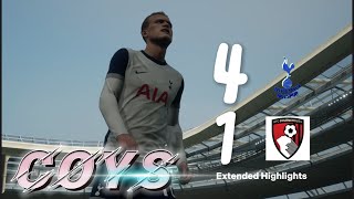 Tottenham Hotspur 41 AFC Bournemouth  Premier League Extended Highlights [upl. by Medin]