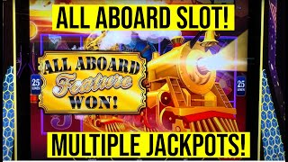 ALL ABOARD SLOT JACKPOTS THIS MACHINE ALWAYS HITS [upl. by Dalston831]