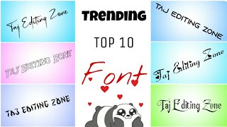 Top 🔥 10 Font Name  Trending Font Name  New Font Name  2022 Top Font Name  Best Font Name [upl. by Arraek]