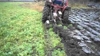 Massey Ferguson 135 Part 4 Ploughing wmv [upl. by Leen]