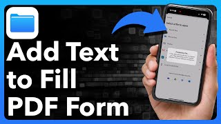 How To Add Text To Fill Out Form On PDF On iPhone [upl. by Iila]