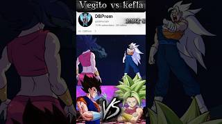 Vegito vs Kefla Part 5 Vegito transformation dbs anime shorts [upl. by Nysa]