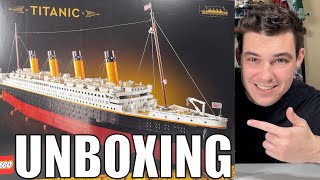 Unboxing the WORLDS BIGGEST LEGO Set 10294 Titanic [upl. by Sacksen]