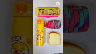 4 different types of Stationery items  water bottle sandwich diary pencil box stationery school [upl. by Enilesoj]