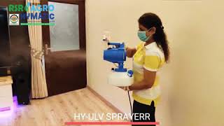 HYULV ULTRA LOW VOLUME DISINFECTANT COLD FOGGER ELECTRIC SPRAYER DEMO AT HOME [upl. by Lara]