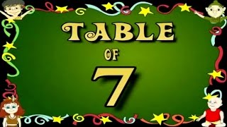 Learn Multiplication Table Of Seven 7 x 1  1  7 Times Tables  Fun amp Learn Video [upl. by Eloken135]