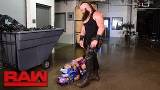 Braun Strowman lays waste to Team Red Superstars Raw April 17 2017 [upl. by Adnilrem]