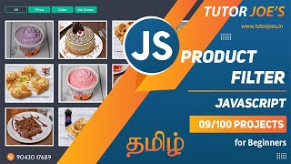 Product Filter Ecommerce Pure HTML CSS and JS  Tutor Joes  Tamil  Project  9 100 [upl. by Cathy]