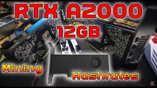 RTX A2000 12GB Mining Hashrates [upl. by Ecidnak]