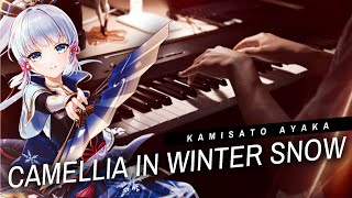 Shirasagi Princess  Kamisato Ayaka Camellia in Winter Snow  GENSHIN IMPACT Live PIANO Cover [upl. by Adnilav]