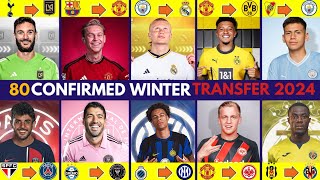 ALL 80 CONFIRMED TRANSFER WINTER 2024 January🔥 DE JONG TO UNITEDSANCHOCLAUDIOHAALANDTAJONDON [upl. by Sadoff]